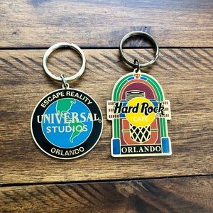 Hard Rock Cafe and Orlando Studios Keychains